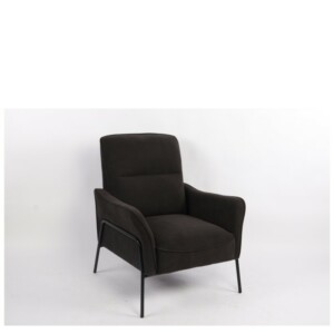 Πολυθρόνα ArteLibre ELAN Μαύρο Ύφασμα Κοτλέ/Μέταλλο 94x77x82cm