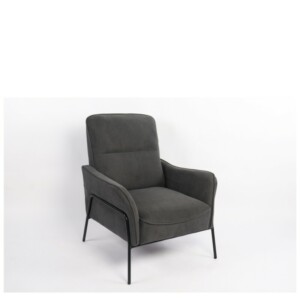 Πολυθρόνα ArteLibre ELAN Γκρι Σκούρο Ύφασμα Κοτλέ/Μέταλλο 94x77x82cm