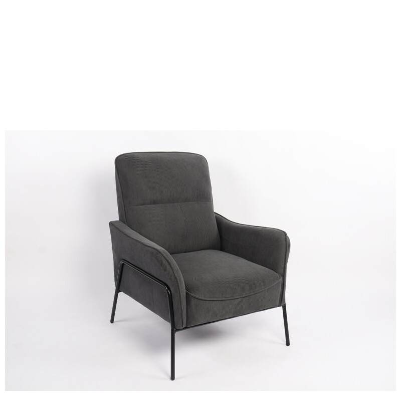 Πολυθρόνα ArteLibre ELAN Γκρι Σκούρο Ύφασμα Κοτλέ/Μέταλλο 94x77x82cm Πολυθρόνα ArteLibre ELAN Γκρι Σκούρο Ύφασμα Κοτλέ/Μέταλλο 94x77x82cm