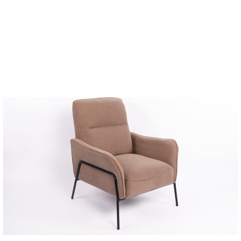 Πολυθρόνα ArteLibre ELAN Taupe Ύφασμα Κοτλέ/Μέταλλο 94x77x82cm Πολυθρόνα ArteLibre ELAN Taupe Ύφασμα Κοτλέ/Μέταλλο 94x77x82cm