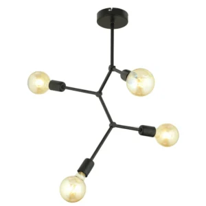 Φωτιστικό Κρεμαστό ArteLibre DAR Πολύφωτο Μαύρο Μέταλλο 50x40cm - Image 2