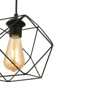 Φωτιστικό Κρεμαστό ArteLibre LOR Μαύρο Μέταλλο 18x80cm - Image 2