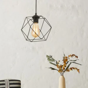 Φωτιστικό Κρεμαστό ArteLibre LOR Μαύρο Μέταλλο 18x80cm - Image 3