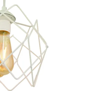 Φωτιστικό Κρεμαστό ArteLibre MOK Τρίφωτο Λευκό Μέταλλο 50x78cm - Image 3