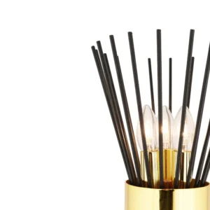 Φωτιστικό Δαπέδου ArteLibre SEC Μαύρο/Χρυσό Μέταλλο 30x173cm - Image 2