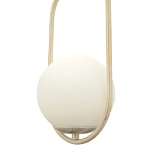 Φωτιστικό Κρεμαστό ArteLibre LORN Λευκό Μέταλλο/Γυαλί 17x90cm - Image 2