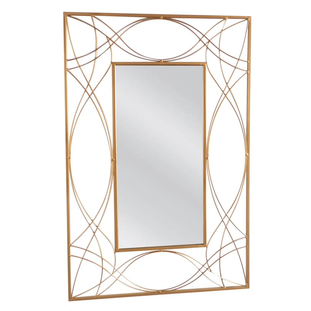 Καθρέπτης Τοίχου ArteLibre ASGON Χρυσό Μέταλλο/Γυαλί 90x1.5x60cm Καθρέπτης Τοίχου ArteLibre ASGON Χρυσό Μέταλλο/Γυαλί 90x1.5x60cm