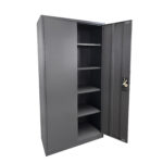 Φοριαμός ArteLibre DURIN Σκούρο Γκρι Μέταλλο 90x45x180cm - Image 2