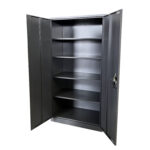 Φοριαμός ArteLibre DURIN Σκούρο Γκρι Μέταλλο 90x45x180cm - Image 3