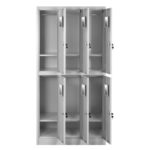 Φοριαμός ArteLibre 6 Θέσεων EARNIL Ανοιχτό Γκρι Μέταλλο 90x45x185cm - Image 2