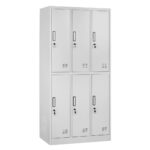 Φοριαμός ArteLibre 6 Θέσεων EARNIL Ανοιχτό Γκρι Μέταλλο 90x45x185cm