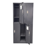 Φοριαμός ArteLibre 6 Θέσεων EARNIL Σκούρο Γκρι Μέταλλο 90x45x185cm - Image 2