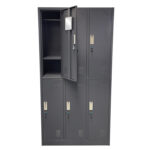 Φοριαμός ArteLibre 6 Θέσεων EARNIL Σκούρο Γκρι Μέταλλο 90x45x185cm - Image 3