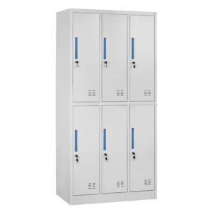 Φοριαμός ArteLibre 6 Θέσεων ELBORON Ανοιχτό Γκρι Μέταλλο 90x45x185cm