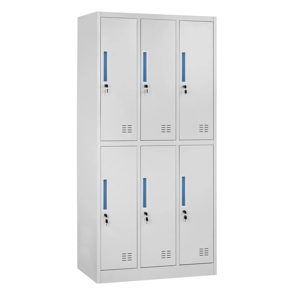 Φοριαμός ArteLibre 6 Θέσεων ELBORON Ανοιχτό Γκρι Μέταλλο 90x45x185cm