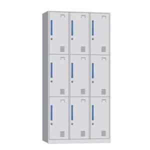 Φοριαμός ArteLibre 9 Θέσεων ELDAR Ανοιχτό Γκρι Μέταλλο 90x45x185cm