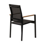 Πολυθρόνα Κήπου ArteLibre KALANDULA Μαύρο/Καρυδί Αλουμίνιο/Ύφασμα 40x47x91cm - Image 2