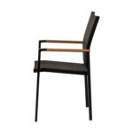 Πολυθρόνα Κήπου ArteLibre KALANDULA Μαύρο/Καρυδί Αλουμίνιο/Ύφασμα 40x47x91cm - Image 5