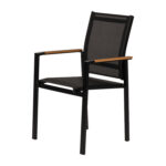 Πολυθρόνα Κήπου ArteLibre KALANDULA Μαύρο/Καρυδί Αλουμίνιο/Ύφασμα 40x47x91cm - Image 6