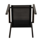 Πολυθρόνα Κήπου ArteLibre KALANDULA Μαύρο/Καρυδί Αλουμίνιο/Ύφασμα 40x47x91cm - Image 8