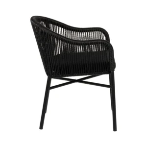 Πολυθρόνα Κήπου ArteLibre KAGERA Μαύρο Αλουμίνιο/Rattan 45x42x84cm - Image 2