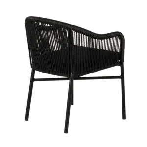 Πολυθρόνα Κήπου ArteLibre KAGERA Μαύρο Αλουμίνιο/Rattan 45x42x84cm - Image 3