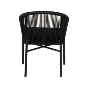 Πολυθρόνα Κήπου ArteLibre KAGERA Μαύρο Αλουμίνιο/Rattan 45x42x84cm - Image 4