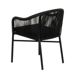 Πολυθρόνα Κήπου ArteLibre KAGERA Μαύρο Αλουμίνιο/Rattan 45x42x84cm - Image 5