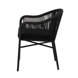 Πολυθρόνα Κήπου ArteLibre KAGERA Μαύρο Αλουμίνιο/Rattan 45x42x84cm - Image 6