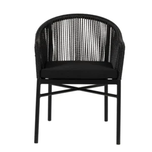 Πολυθρόνα Κήπου ArteLibre KAGERA Μαύρο Αλουμίνιο/Rattan 45x42x84cm - Image 7