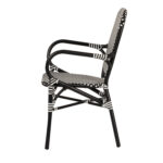 Καρέκλα Κήπου ArteLibre BOALI Μαύρο/Λευκό Αλουμίνιο/Rattan 41x45x92cm - Image 6