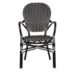 Καρέκλα Κήπου ArteLibre BOALI Μαύρο/Λευκό Αλουμίνιο/Rattan 41x45x92cm - Image 8