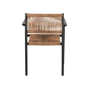 Πολυθρόνα Κήπου ArteLibre INGA Μαύρο/Φυσικό Αλουμίνιο/Rattan 55.5x50x77.5cm - Image 4