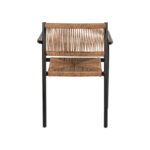 Πολυθρόνα Κήπου ArteLibre INGA Μαύρο/Φυσικό Αλουμίνιο/Rattan 55.5x50x77.5cm - Image 4