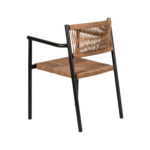 Πολυθρόνα Κήπου ArteLibre INGA Μαύρο/Φυσικό Αλουμίνιο/Rattan 55.5x50x77.5cm - Image 5