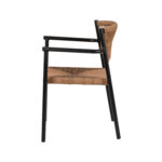 Πολυθρόνα Κήπου ArteLibre INGA Μαύρο/Φυσικό Αλουμίνιο/Rattan 55.5x50x77.5cm - Image 6