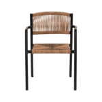 Πολυθρόνα Κήπου ArteLibre INGA Μαύρο/Φυσικό Αλουμίνιο/Rattan 55.5x50x77.5cm - Image 8