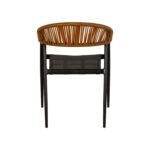 Πολυθρόνα Κήπου ArteLibre LIVINGSTONE Μαύρο/Καφέ Αλουμίνιο/Rattan 56x55x76cm - Image 4