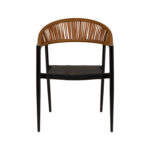 Πολυθρόνα Κήπου ArteLibre LIVINGSTONE Μαύρο/Καφέ Αλουμίνιο/Rattan 56x55x76cm - Image 8