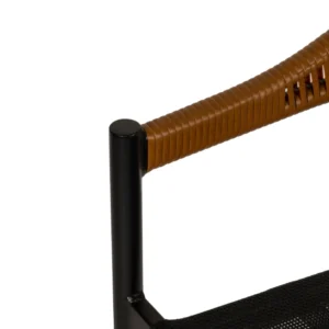 Πολυθρόνα Κήπου ArteLibre LIVINGSTONE Μαύρο/Καφέ Αλουμίνιο/Rattan 56x55x76cm - Image 10