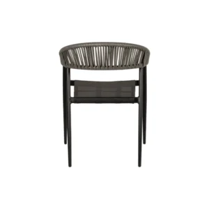 Πολυθρόνα Κήπου ArteLibre LIVINGSTONE Μαύρο/Γκρι Αλουμίνιο/Rattan 56x55x76cm - Image 4