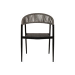 Πολυθρόνα Κήπου ArteLibre LIVINGSTONE Μαύρο/Γκρι Αλουμίνιο/Rattan 56x55x76cm - Image 8