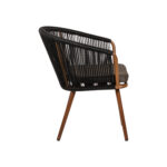 Σετ 2 τεμαχιών Πολυθρόνα Κήπου ArteLibre LOFOI Μαύρο/Καφέ Αλουμίνιο/Rattan 60x62x81cm - Image 2