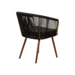 Σετ 2 τεμαχιών Πολυθρόνα Κήπου ArteLibre LOFOI Μαύρο/Καφέ Αλουμίνιο/Rattan 60x62x81cm - Image 3