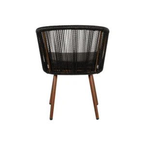 Πολυθρόνα Κήπου ArteLibre LOFOI Μαύρο/Καφέ Αλουμίνιο/Rattan 60x62x81cm - Image 4