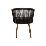 Σετ 2 τεμαχιών Πολυθρόνα Κήπου ArteLibre LOFOI Μαύρο/Καφέ Αλουμίνιο/Rattan 60x62x81cm - Image 4