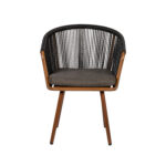 Σετ 2 τεμαχιών Πολυθρόνα Κήπου ArteLibre LOFOI Μαύρο/Καφέ Αλουμίνιο/Rattan 60x62x81cm - Image 8