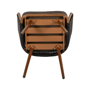 Πολυθρόνα Κήπου ArteLibre LOFOI Μαύρο/Καφέ Αλουμίνιο/Rattan 60x62x81cm - Image 9