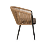 Σετ 2 τεμαχιών Πολυθρόνα Κήπου ArteLibre LOFOI Μαύρο/Καφέ Αλουμίνιο/Rattan 60x62x81cm - Image 2