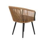 Σετ 2 τεμαχιών Πολυθρόνα Κήπου ArteLibre LOFOI Μαύρο/Καφέ Αλουμίνιο/Rattan 60x62x81cm - Image 3